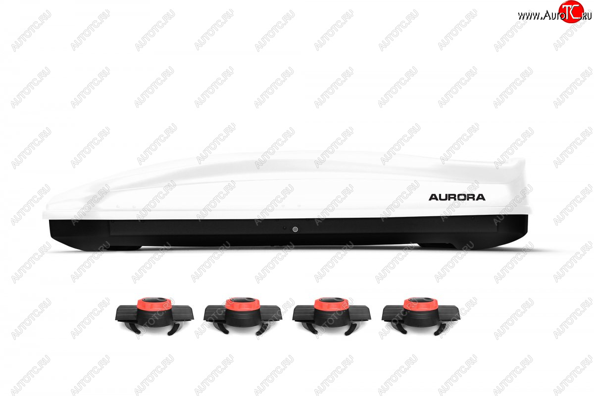 24 099 р. Багажный бокс AURORA (560 л/213x84x42 см, двусторонний, крепление краб) на крышу   (White LC)  с доставкой в г. Майкоп