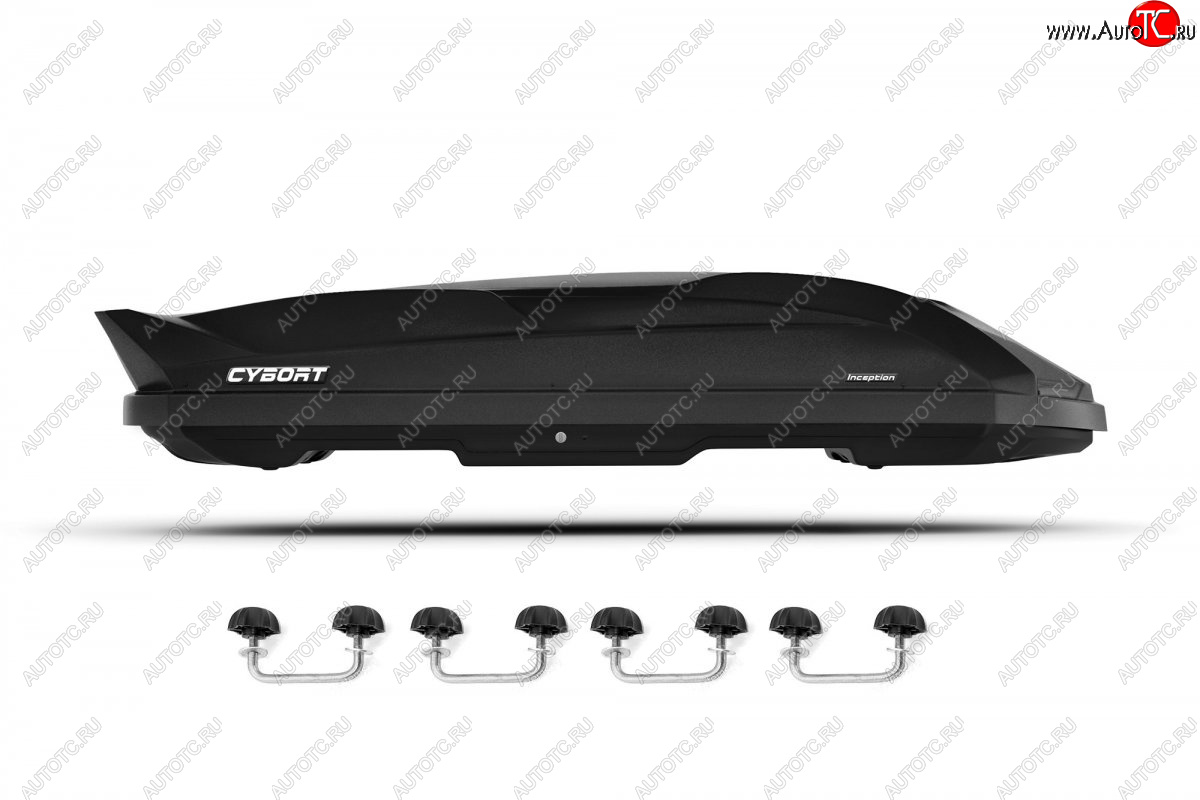 29 949 р. Автобокс CYBORT Inception (210х80х45 см, двусторонний, крепление скоба)   (Black LC)  с доставкой в г. Майкоп