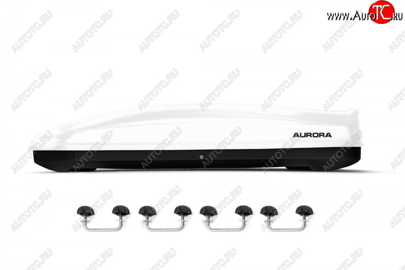 22 399 р. Багажный бокс AURORA (560 л/213x84x42 см, двусторонний, крепление скоба) на крышу   (White LC)  с доставкой в г. Майкоп