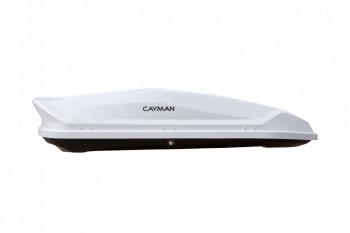 27 699 р. Автобокс CAYMAN (420 л. 196х73х38 см)   (белое тиснение)  с доставкой в г. Майкоп. Увеличить фотографию 2
