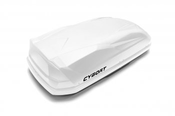 39 799 р. Багажный бокс CYBORT CarNet (460 л/206x86x40 см, двухсторонний, быстросъемные крепления краб) на крышу SSANGYONG Musso (1993-2005) (белый матовый с защитным покрытием Raptor)  с доставкой в г. Майкоп. Увеличить фотографию 3