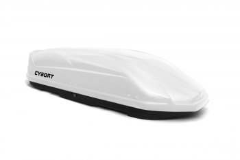 39 799 р. Багажный бокс CYBORT CarNet (460 л/206x86x40 см, двухсторонний, быстросъемные крепления краб) на крышу SSANGYONG Musso (1993-2005) (белый матовый с защитным покрытием Raptor)  с доставкой в г. Майкоп. Увеличить фотографию 9