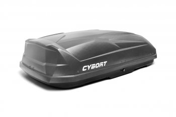 39 799 р. Багажный бокс CYBORT CarNet (460 л, двухсторонний, быстросъемные крепления краб) на крышу   (серый матовый с защитным покрытием Raptor)  с доставкой в г. Майкоп. Увеличить фотографию 3
