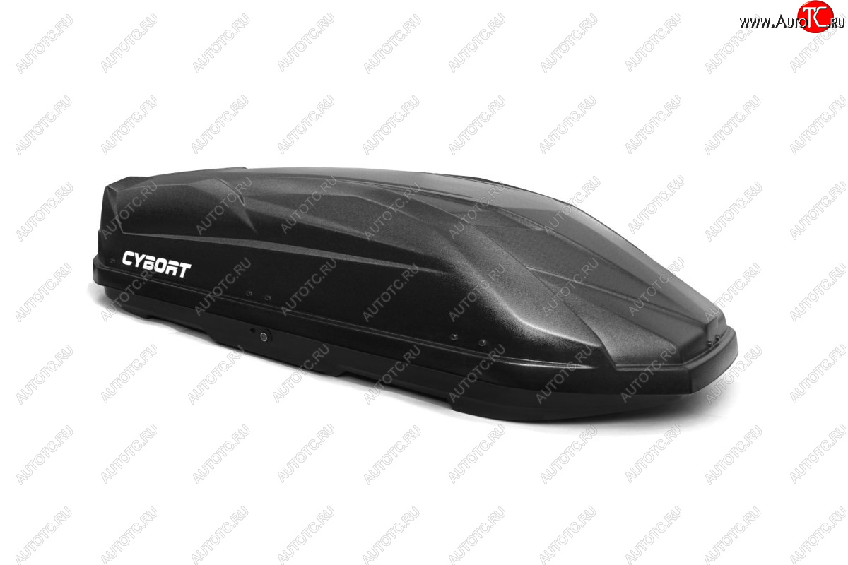 39 799 р. Багажный бокс CYBORT CarNet (460 л, двухсторонний, быстросъемные крепления краб) на крышу   (черный матовый с защитным покрытием Raptor)  с доставкой в г. Майкоп