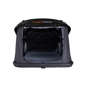 121 999 р. Багажный бокс-палатка Yuago Travel 2.0 (зима, 1000 л/230x160x35 см) на крышу Chery Tiggo 7 (2016-2020) (Черный бокс, тент графит)  с доставкой в г. Майкоп. Увеличить фотографию 2