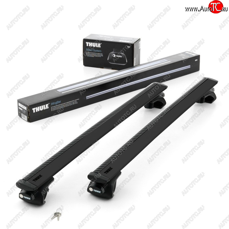 15 449 р. Поперечные дуги рейлингов THULE WingBar (длина дуг 127 см) Mercedes-Benz E-Class W212 дорестайлинг седан (2009-2012) (цвет: черный)  с доставкой в г. Майкоп