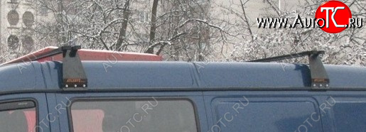 5 499 р. Багажник на водосток Атлант (на высокую крышу усиленный, 2 стойки + 2 поперечины длиной 1700 мм, полукомплект) Volkswagen Transporter T3 (1979-1990) (Высота крыши до 190 мм, Без фиксаторов груза)  с доставкой в г. Майкоп