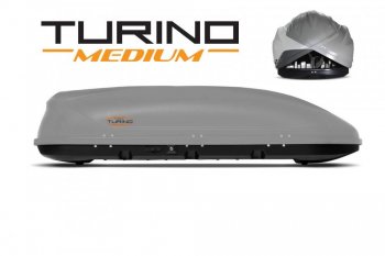 Автобокс PT GROUP (460л., 191х79х46 см, двустороннее открывание) Turino Medium серый   (Серый)