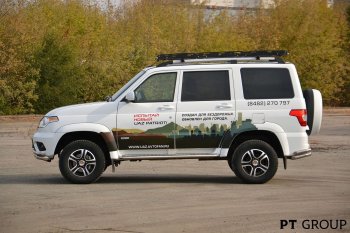 17 099 р. Универсальный багажник-корзина трехсекционный (2100х1100 мм, под поперечины) Petroil Tuning KIA Shuma (2001-2004)  с доставкой в г. Майкоп. Увеличить фотографию 2