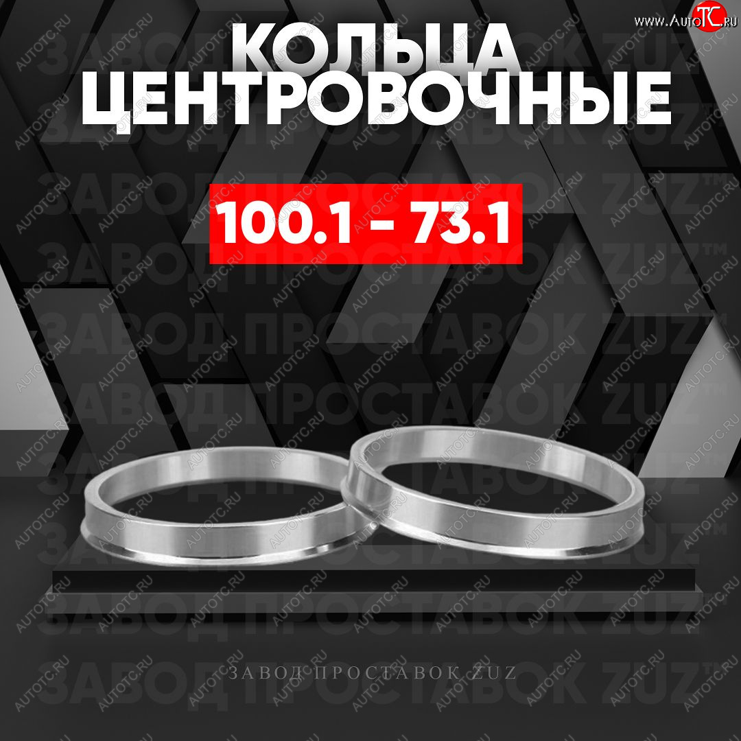 1 849 р. Алюминиевое центровочное кольцо   (4 шт) ЗУЗ 73.1 x 100.1   с доставкой в г. Майкоп