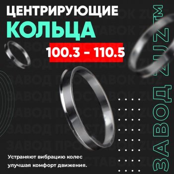 Алюминиевое центровочное кольцо  (4 шт) ЗУЗ 100.3 x 110.5 