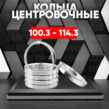 Алюминиевое центровочное кольцо  (4 шт) ЗУЗ 100.3 x 114.3 