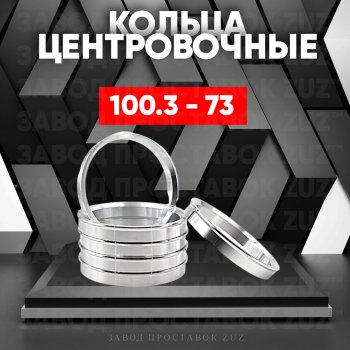 Алюминиевое центровочное кольцо  (4 шт) ЗУЗ 73.0 x 100.3 