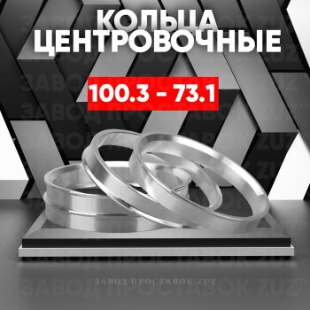 Алюминиевое центровочное кольцо  (4 шт) ЗУЗ 73.1 x 100.3 