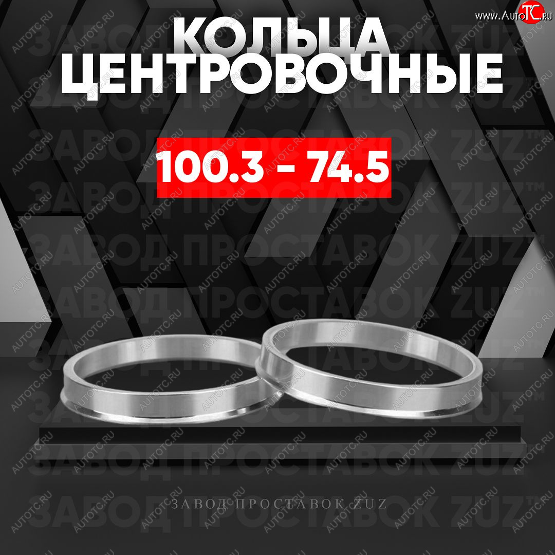 1 849 р. Алюминиевое центровочное кольцо   (4 шт) ЗУЗ 74.5 x 100.3    с доставкой в г. Майкоп