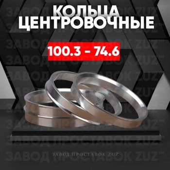 Алюминиевое центровочное кольцо  (4 шт) ЗУЗ 74.6 x 100.3 