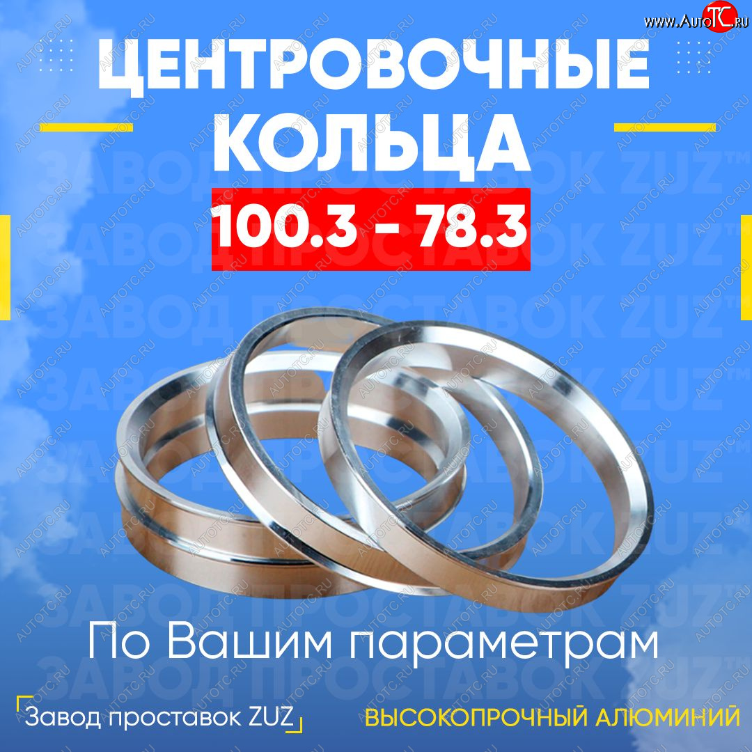 1 849 р. Алюминиевое центровочное кольцо   (4 шт) ЗУЗ 78.3 x 100.3   с доставкой в г. Майкоп
