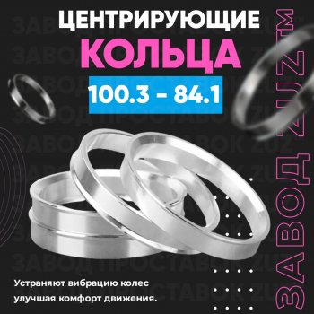 Алюминиевое центровочное кольцо  (4 шт) ЗУЗ 84.1 x 100.3 