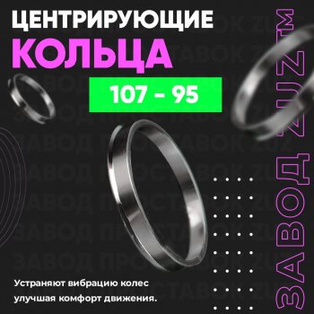 Алюминиевое центровочное кольцо  (4 шт) ЗУЗ 95.0 x 107.0 
