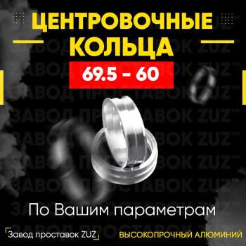 Алюминиевое центровочное кольцо (4 шт) ЗУЗ 60.0 x 69.5 Stels ATV 650 Guepard Trophy EPS (2015-2025) 