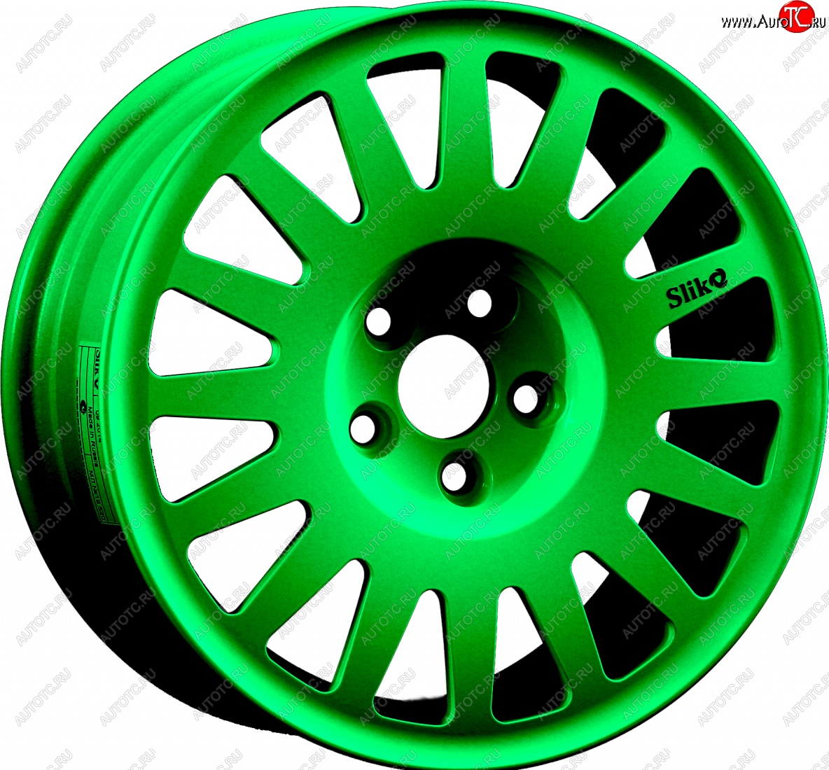 15 599 р. Кованый диск Slik Classic Sport L-1823S 6.5x15   (RAL 6038 ярко-зеленый (6038))  с доставкой в г. Майкоп