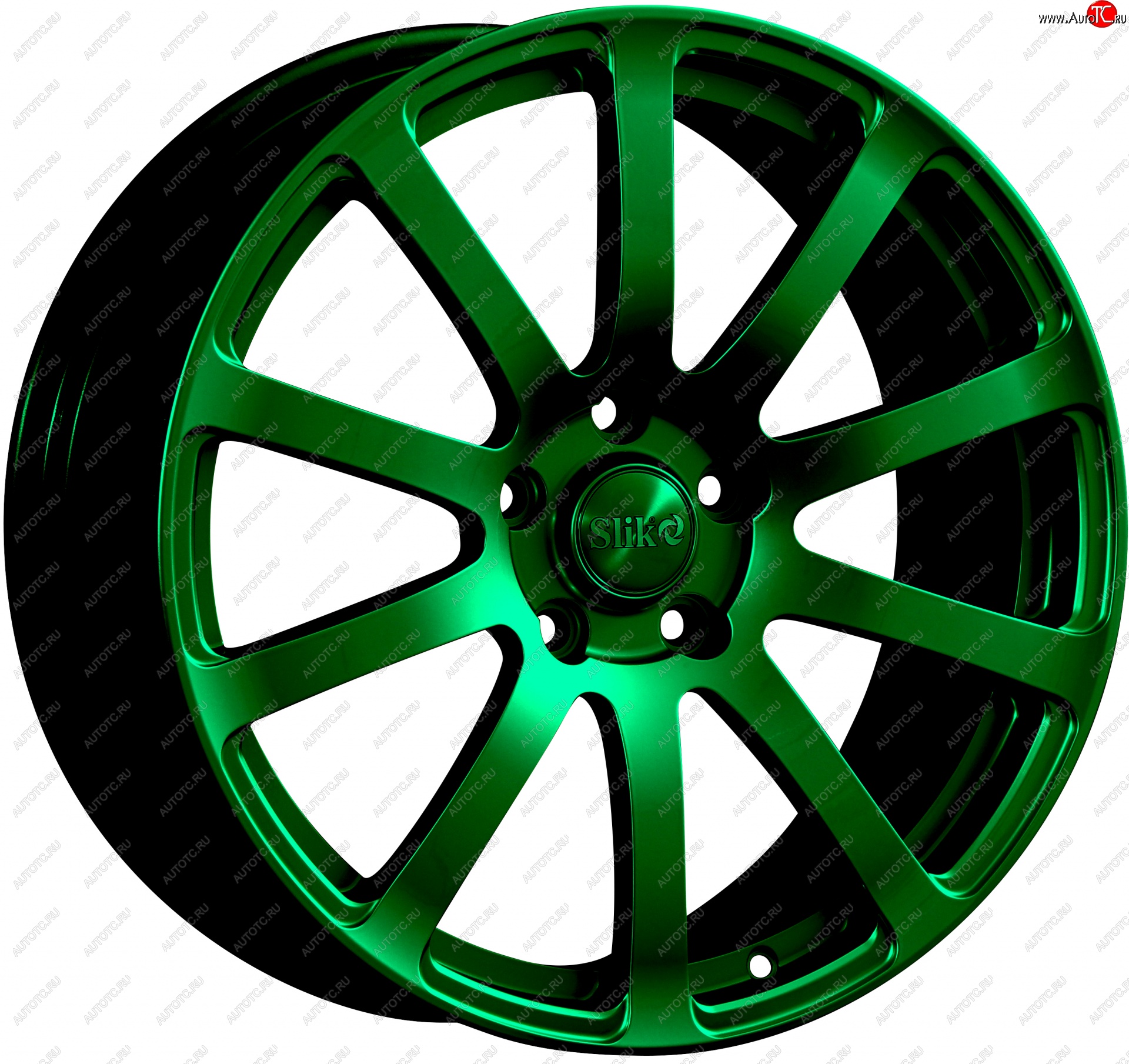 22 299 р. Кованый диск Slik PREMIUM L-812 8.5x18   (Зеленый (GREEEN))  с доставкой в г. Майкоп