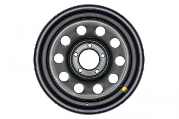 6 279 р. Штампованый диск OFF-ROAD Wheels (усиленный, круг) 7.0x16 BMW 3 серия E36 седан (1990-2000) 5x120.0xDIA72.6xET35.0 (Цвет: черный). Увеличить фотографию 2
