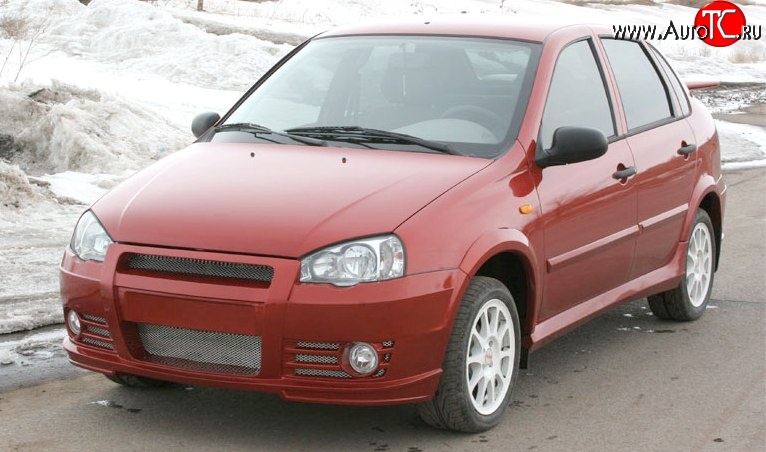 7 349 р. Передний бампер ATL Лада Калина 1117 универсал (2004-2013) (Неокрашенный, Установка без арок)  с доставкой в г. Майкоп