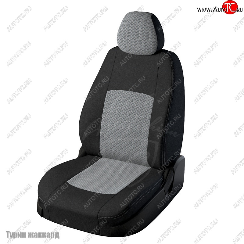 4 699 р. Чехлы для сидений Lord Autofashion Турин (жаккард) Лада Калина 1117 универсал (2004-2013) (Черный, вставка Тропик)  с доставкой в г. Майкоп