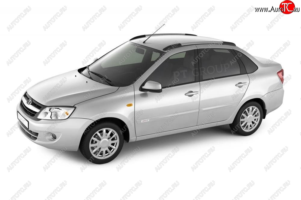6 329 р. Рейлинги Petroil Tuning Комфорт Лада Гранта 2190 седан  дорестайлинг (2011-2017) (Серебристый муар)  с доставкой в г. Майкоп