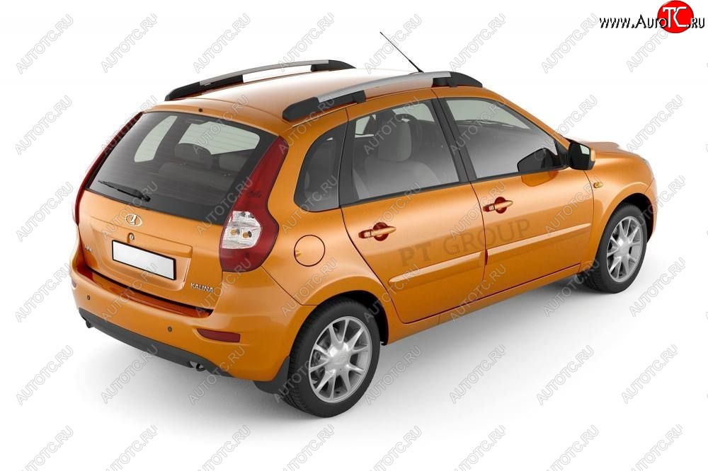 5 319 р. Рейлинги Petroil Tuning Комфорт Лада Калина 1119 хэтчбек (2004-2013) (Серебристый муар)  с доставкой в г. Майкоп