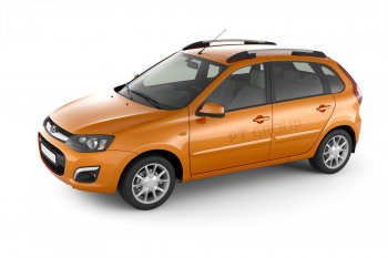 5 319 р. Рейлинги Petroil Tuning Комфорт Лада Калина 1119 хэтчбек (2004-2013) (Серебристый муар)  с доставкой в г. Майкоп. Увеличить фотографию 3