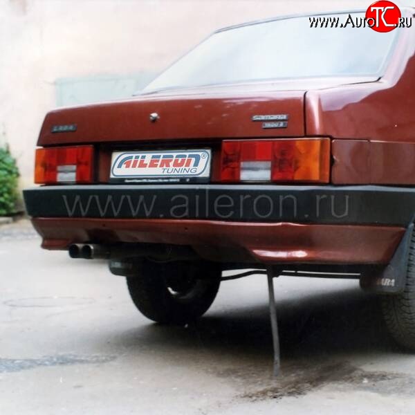 449 р. Накладка на задний бампер Aileron  Лада 21099 (1990-2004) (Неокрашенная)  с доставкой в г. Майкоп