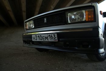 979 р. Накладка на передний бампер Autodemic Лада 2104 (1984-2012) (Текстурная поверхность)  с доставкой в г. Майкоп. Увеличить фотографию 2