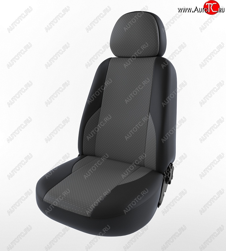 4 599 р. Чехлы для сидений Lord Autofashion Вегас (экокожа) Лада 2106 (1975-2005) (Черный, вставка серая)  с доставкой в г. Майкоп