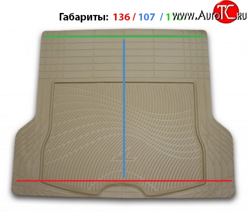 6 699 р. Универсальный коврик в багажник Element-Autofamily (полиуретан) Porsche Cayenne 958 рестайлинг (2014-2018) (бежевый)  с доставкой в г. Майкоп