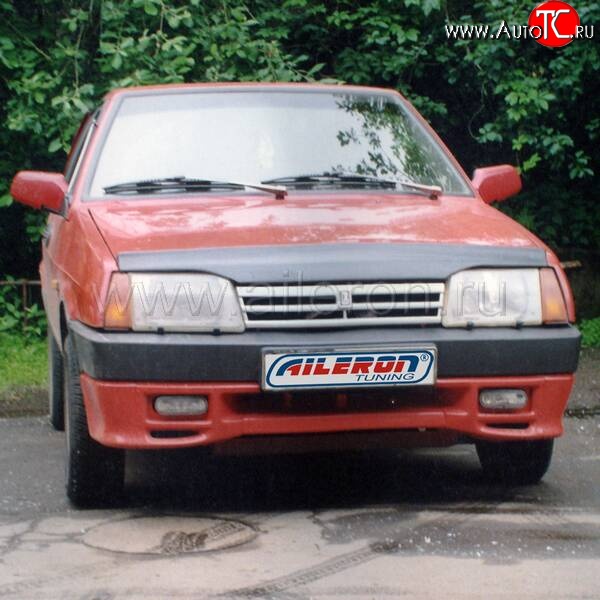 499 р. Накладка на передний бампер Aileron Лада 21099 (1990-2004) (Неокрашенная)  с доставкой в г. Майкоп