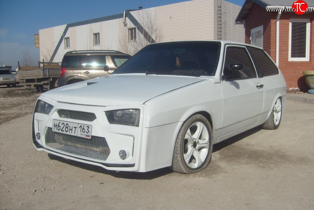 4 399 р. Передний бампер Bad Boy  Лада 2108 - 21099 (Неокрашенный)  с доставкой в г. Майкоп