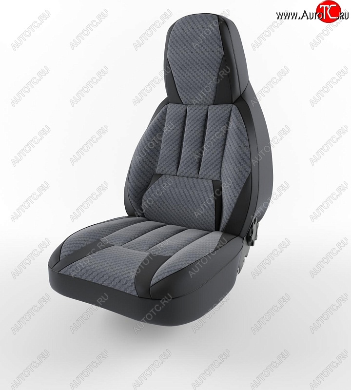 3 399 р. Чехлы для сидений Lord Autofashion Форсаж (экокожа) Лада 2109 (1987-2004) (Черный, вставка жаккард Зигзаг)  с доставкой в г. Майкоп