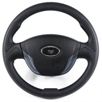 3 389 р. Рулевое колесо Grand Turbo (Ø360 мм) Лада 2111 универсал (1998-2009) (Карбон)  с доставкой в г. Майкоп. Увеличить фотографию 2