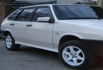 619 р. Пороги накладки Лапша под резинку Лада 21099 (1990-2004) (Неокрашенные)  с доставкой в г. Майкоп. Увеличить фотографию 2
