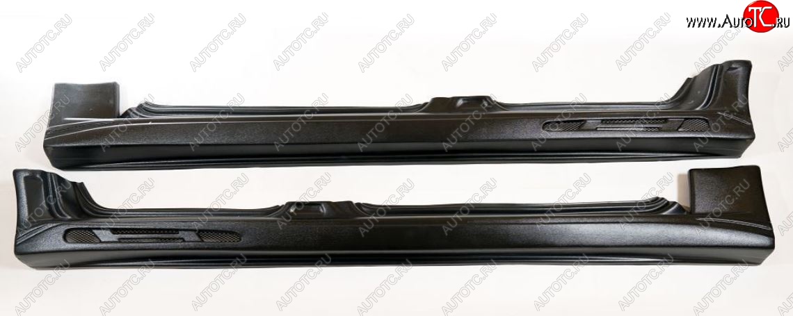 979 р. Пороги накладки Катран с сеткой Лада 21099 (1990-2004) (Текстурная поверхность)  с доставкой в г. Майкоп
