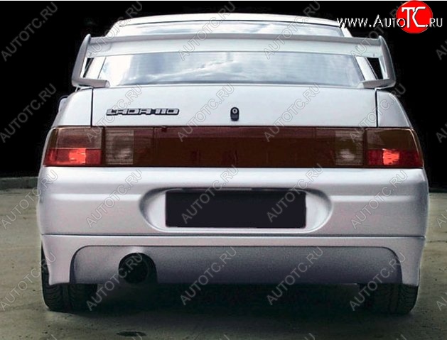 5 149 р. Накладка на задний бампер Infiniti Лада 2110 седан (1995-2007) (Неокрашенная)  с доставкой в г. Майкоп