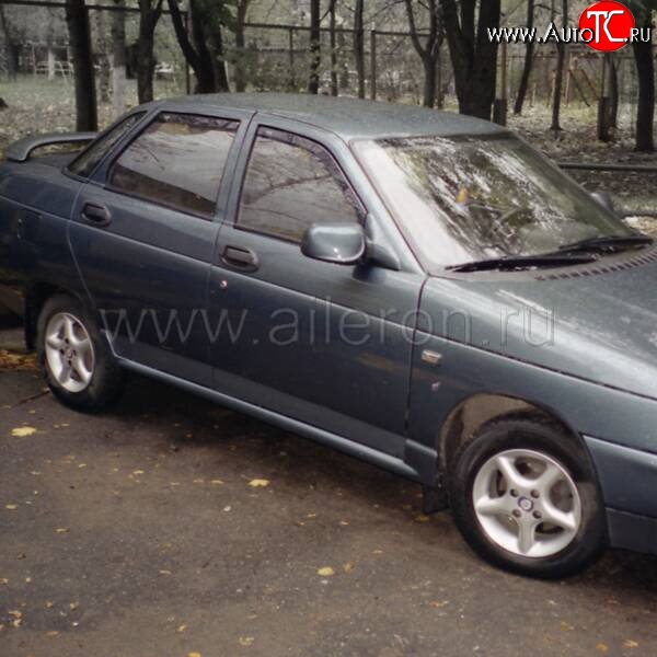 709 р. Комплект порогов Aileron Лада 2110 седан (1995-2007) (Неокрашенные)  с доставкой в г. Майкоп