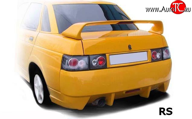 739 р. Накладка на задний номер RS Лада 2110 седан (1995-2007) (Неокрашенная)  с доставкой в г. Майкоп