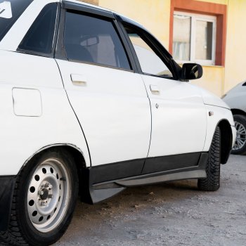 1 079 р. Пороги накладки Autodemic ВИНТ СПОРТ (с сеткой) Лада 2110 седан (1995-2007)  с доставкой в г. Майкоп. Увеличить фотографию 3
