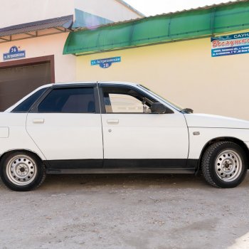 699 р. Пороги накладки Autodemic (Лапша c cеткой) Лада 2110 седан (1995-2007)  с доставкой в г. Майкоп. Увеличить фотографию 9