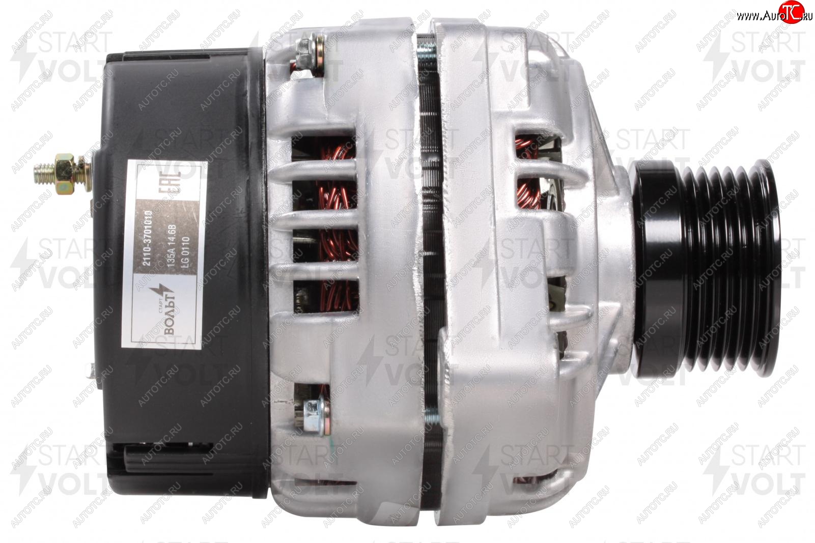 5 299 р. Генератор (135A / 14В) (1.5i/1.6i) START VOLT Лада 2110 седан (1995-2007)  с доставкой в г. Майкоп