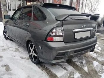 2 499 р. Спойлер Кураж (нижний, на скобках) Лада Приора 2172 хэтчбек дорестайлинг (2008-2014) (Неокрашенный)  с доставкой в г. Майкоп. Увеличить фотографию 3