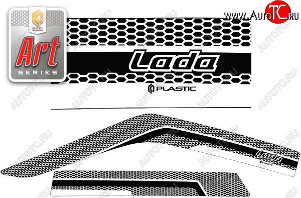 2 159 р. Дефлектора окон CA-Plastik  Лада 2114 (2001-2014) (Серия Арт черная)  с доставкой в г. Майкоп